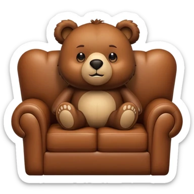 Couch coop with bear sticker