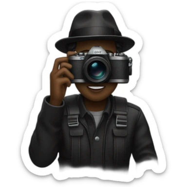 Photographe noir sticker