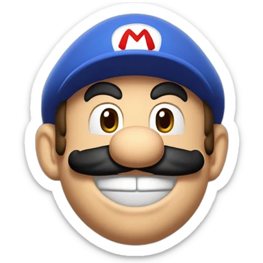 super Mario qui tire la langue sticker