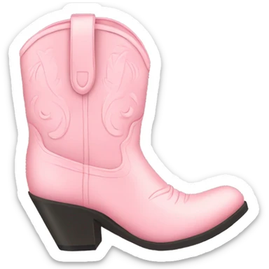 pastel pink cowgirl boots sticker