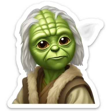 yoda beer wookie sticker
