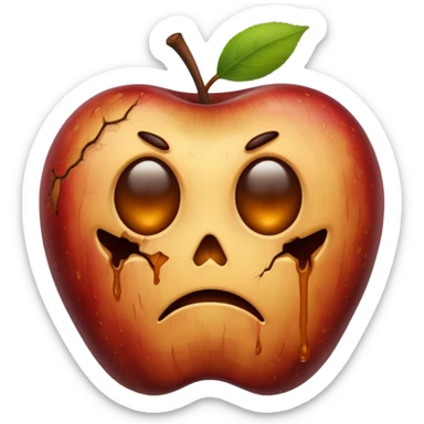 rotten apple sticker