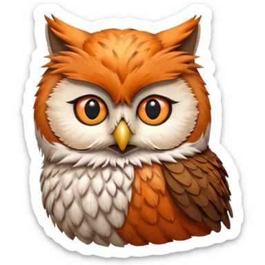 Cat head fuse owl body sticker
