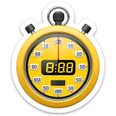 yellow stopwatch  sticker