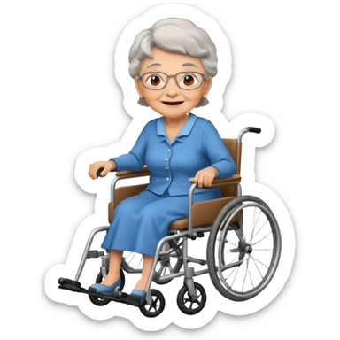 grandma on wheelchair sticker