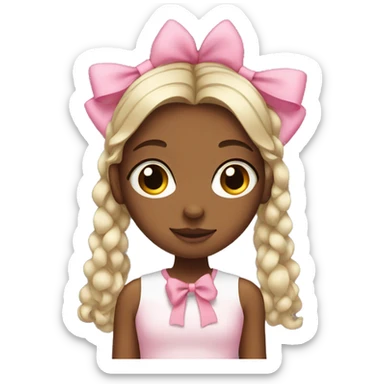 Girl with bows in her hair  sticker