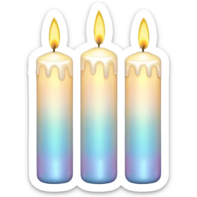 Pearl candles sticker