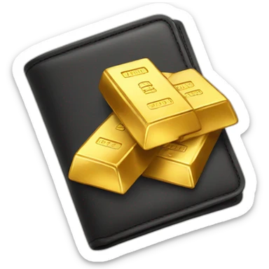 gold bars in wallet sticker