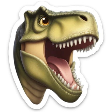 tyrannosaurus rex grin sticker