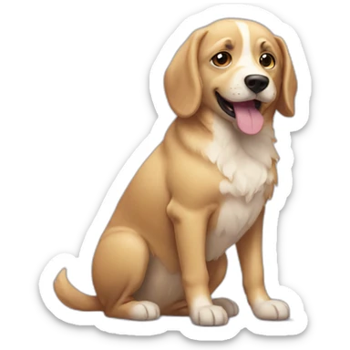 Everything is fine dog sticker