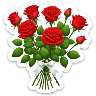 Ramo de rosas rojas  sticker