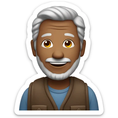 55 year old man with a big heart and love in his eyes sticker