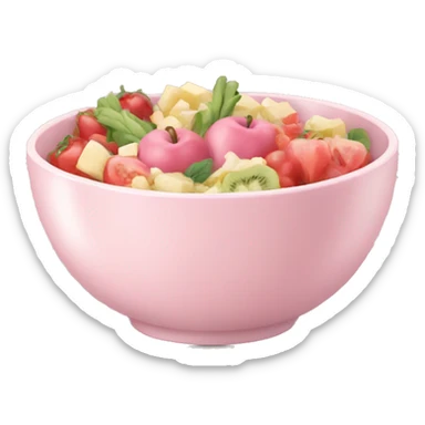  pale pink bowl of healthy food sticker