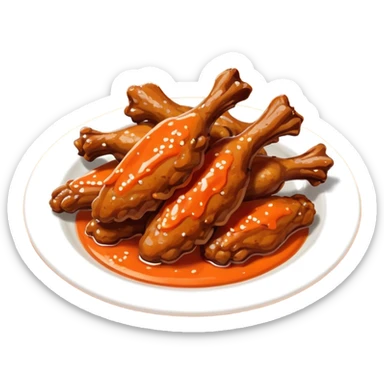 chicken wings buffalo sticker