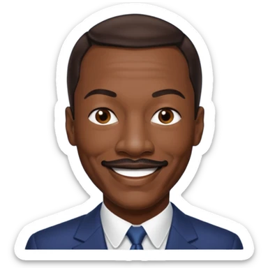 Eddie Murphy with dark brown hair sticker