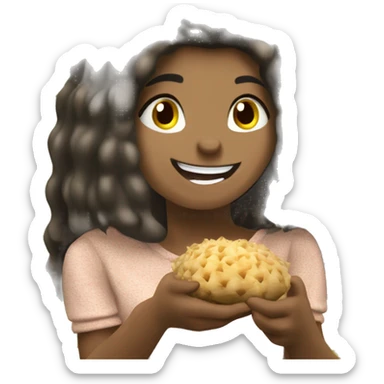 Veronica the hedgehog eats chupachuppas and is happy  sticker