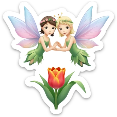 Tulip wings,Flower Fairies. sticker