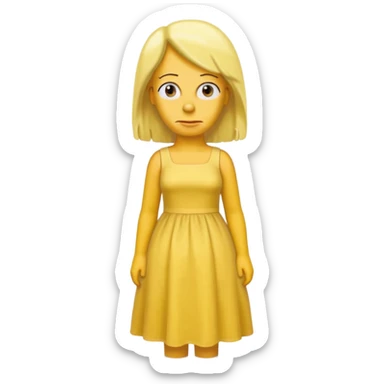 homer Simpson with dress yellow with complete yellow sticker