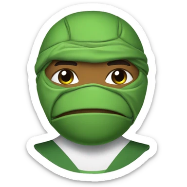 Mbappé with a ninja turtle mask sticker