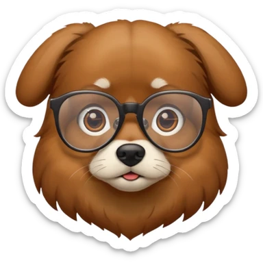 Perro con lentes sticker