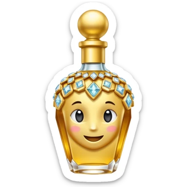 Biberón dorado con diamantes sticker