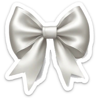 white satin bow sticker