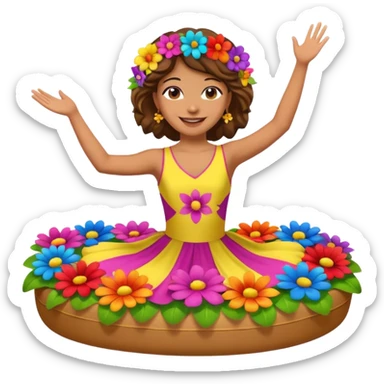 Dancer on the Flower float  sticker