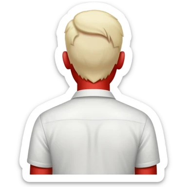 unidentified nongendered person standing ,view from the back sticker