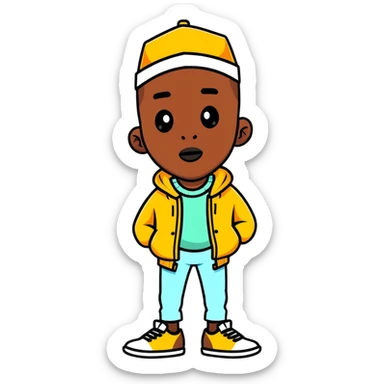 Tyler the Creator hip hop artist with creative style sticker