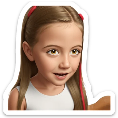 realistic portrait of girl sticker