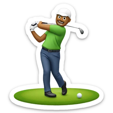 Chipi jugando golf sticker