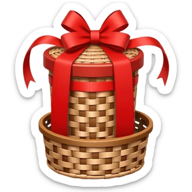 Return gift round hamper sticker