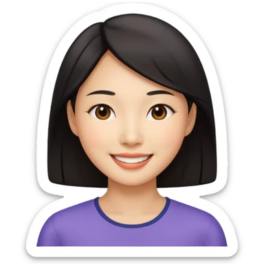 asian woman sticker
