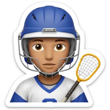 Lacrosse player sticker