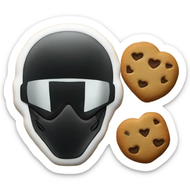 cookie heart with black motorbike  sticker