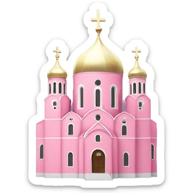 Big Pink orthodox church  sticker