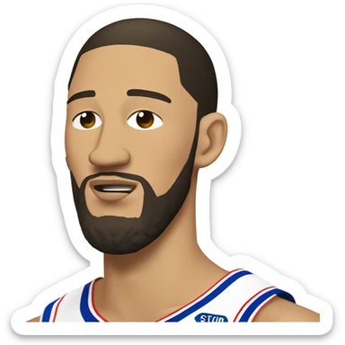 ben simmons with beard upset crying sticker