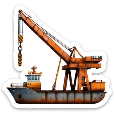 Cranes at the dock sticker