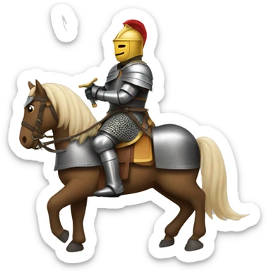 A knight on horseback  sticker