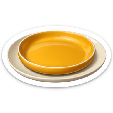 create me an image of ceramic plate in perspective view. sticker