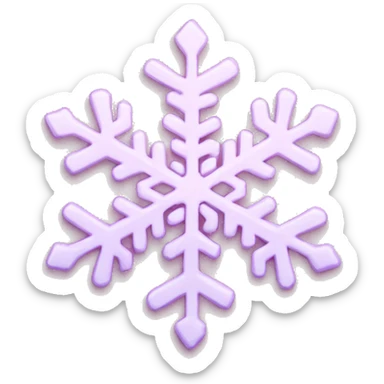 pastel pink snowflake  sticker