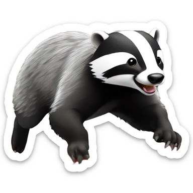 badger doing agility sticker