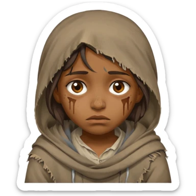 beggar girl sticker