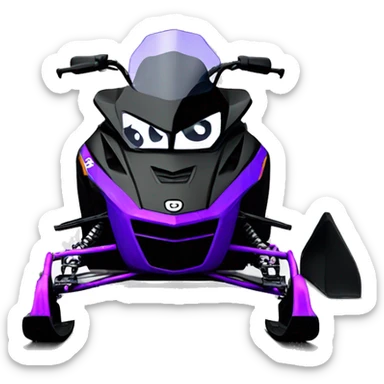 Snowmobile Polaris khaos black and purple  sticker
