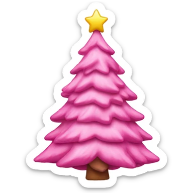 Pink Christmas tree sticker
