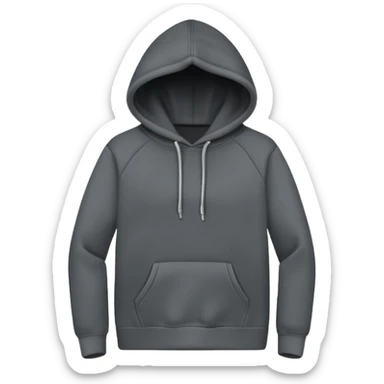 comfy dark grey minimalistic hoodie without logo sticker