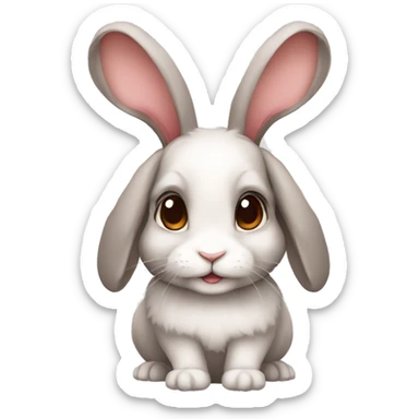 cute lop ear rabbit sticker