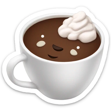 Hot cocoa in a cup sticker