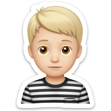 a kid wearing stripped shirt        sticker