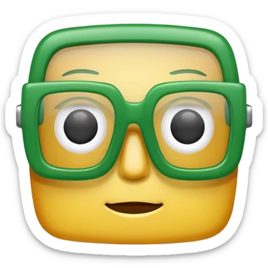 Green Square Spects. sticker
